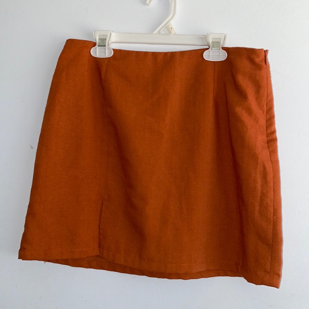 Burnt orange skirt